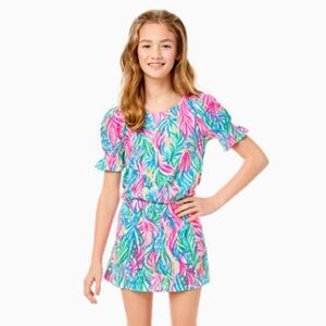 Lily Pulitzer cotton short sleeve dress and girls XL.
